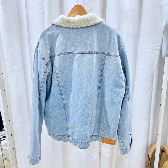 Frank & Oak Fleece Sherpa Lined Denim Jacket - Picture 6 of 9